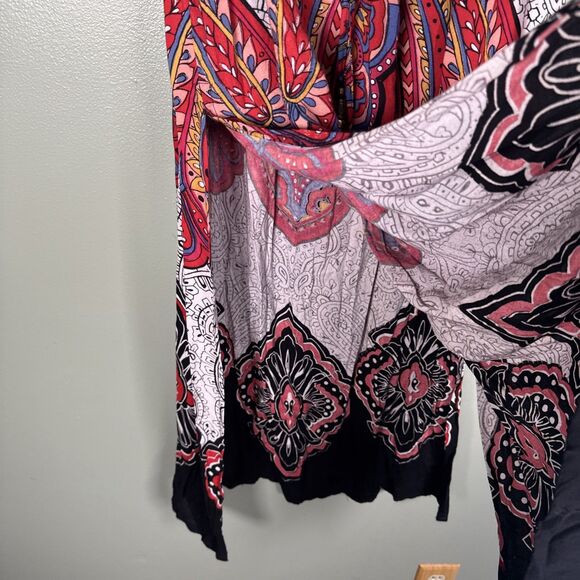 Forever 21 Boho Festival Printed Maxi Skirt Side Slits Women’s Size MEDIUM - NEW - Picture 2 of 10